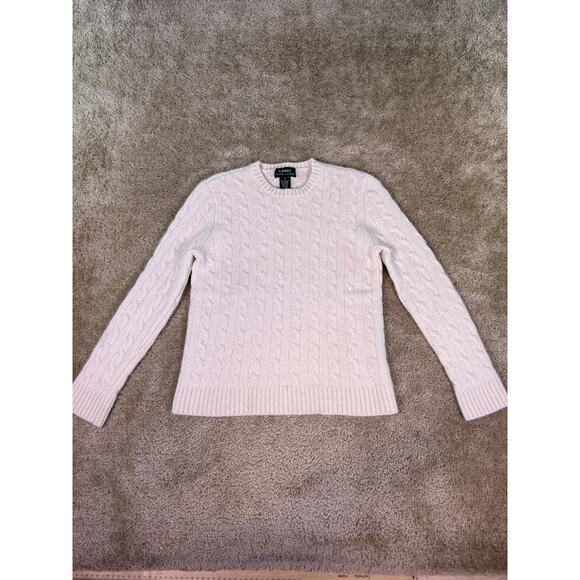 Ralph Lauren LRL Sweater Women Sz M Cashmere Merino Wool Cable Knit E375 - Picture 1 of 8